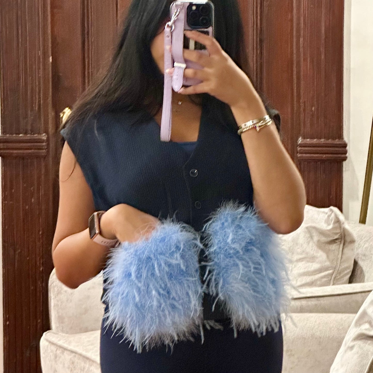Feathery pocket vest