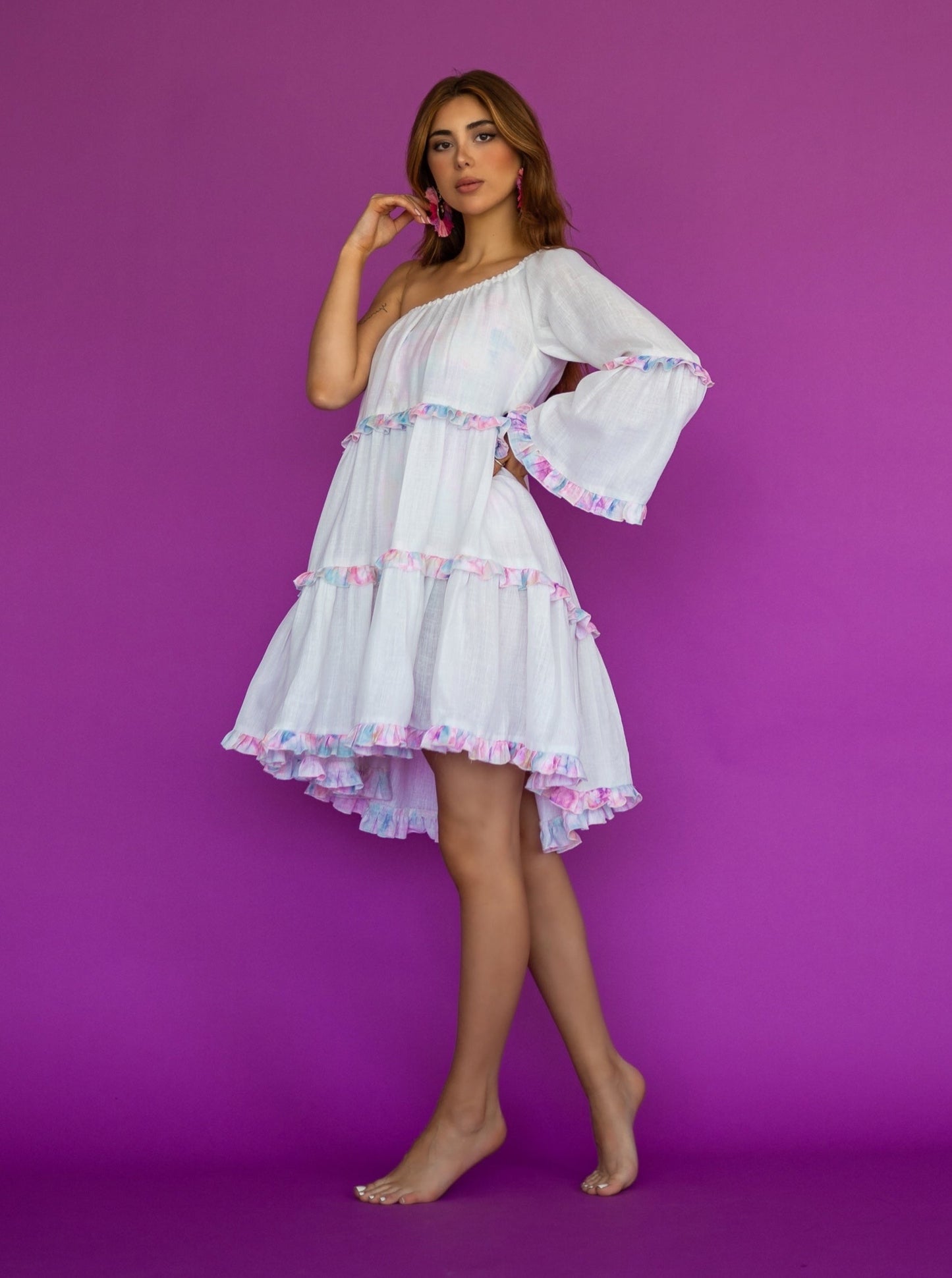 One shoulder dress