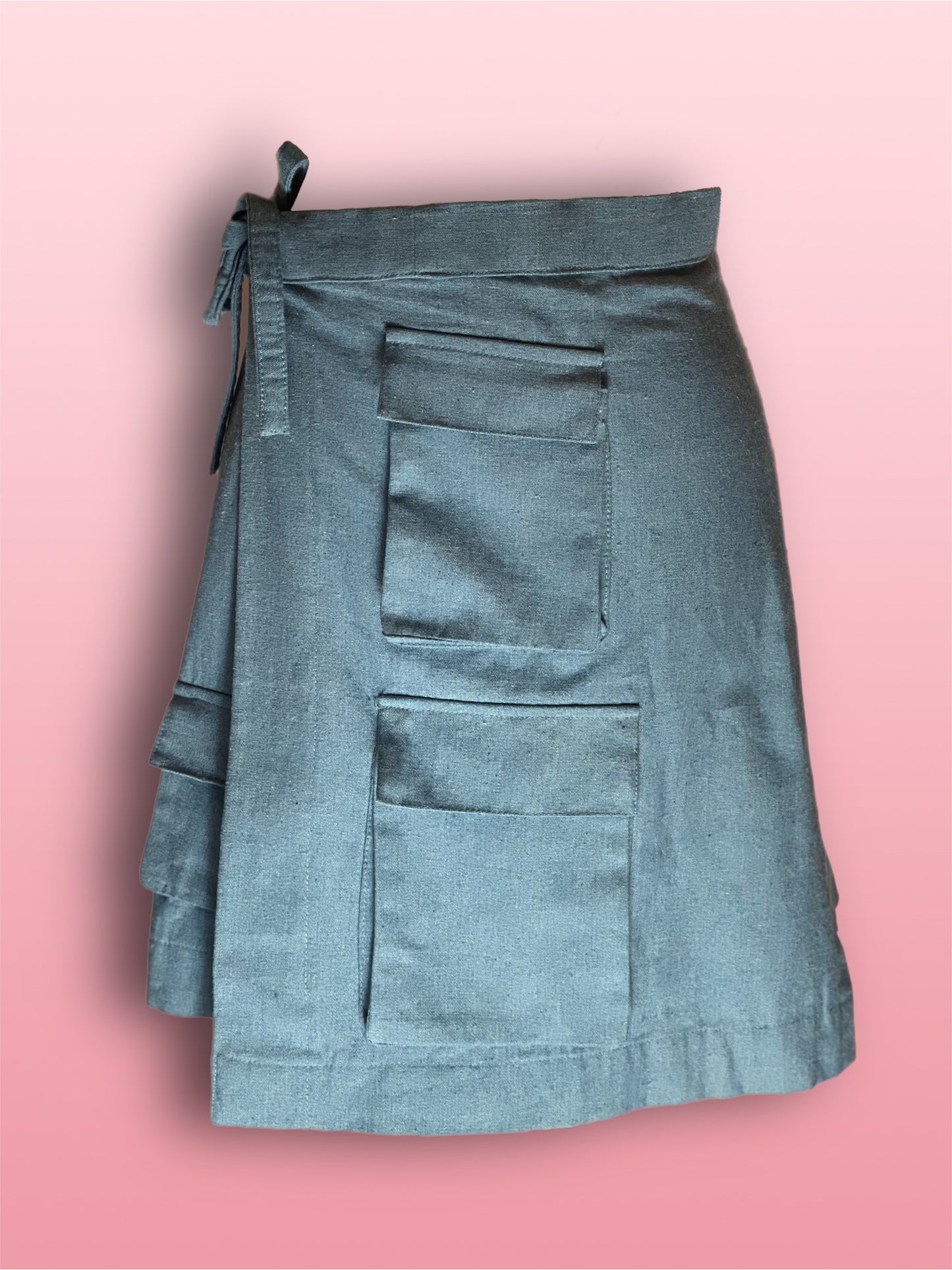 Cargo Denim mini skirt